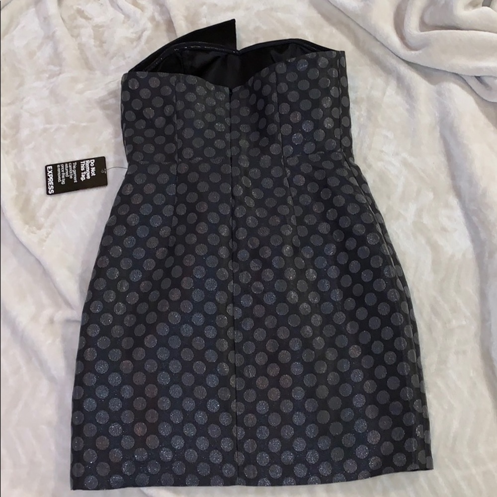 Express Sweetheart Polkadot Mini Dress - Picture 2 of 4